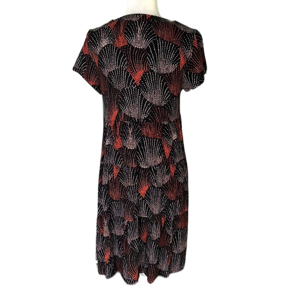 Anthropologie Maeve Tania Black Printed Tiered Rayon Tunic Dress - M - Picture 9 of 15